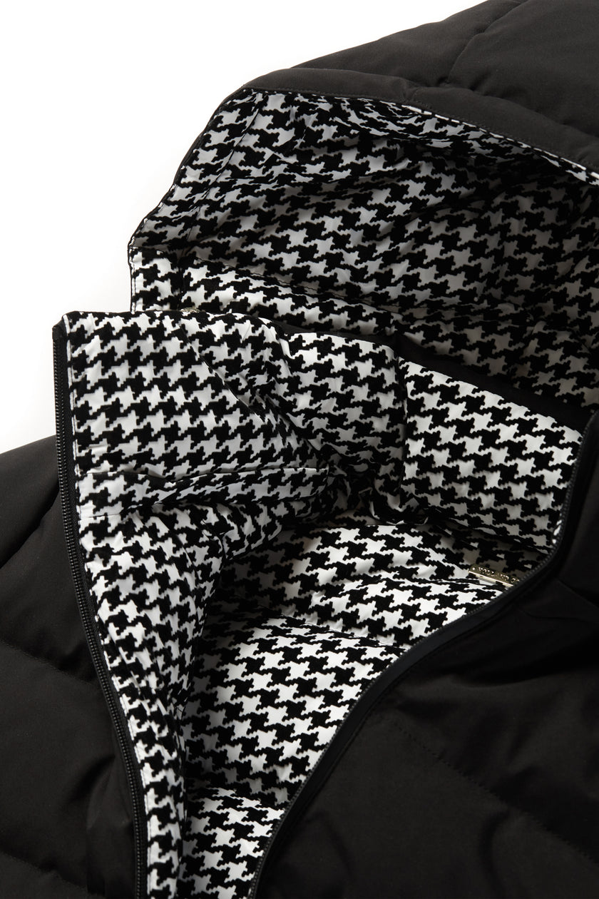 Hambury Reversible Down Puffer (Black Houndstooth)