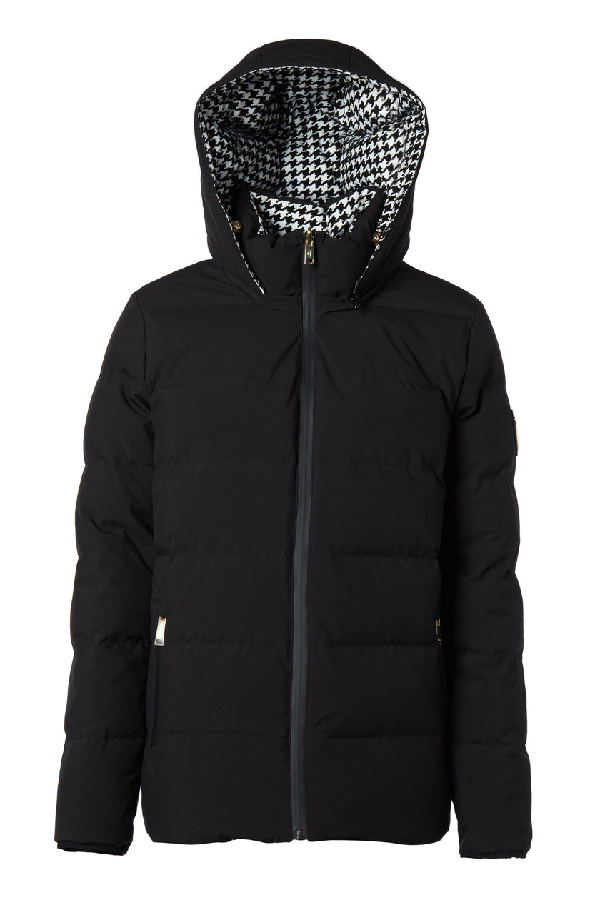 Hambury Reversible Down Puffer (Black Houndstooth)