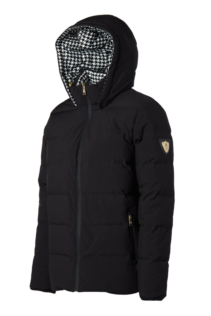 Hambury Reversible Down Puffer (Black Houndstooth)