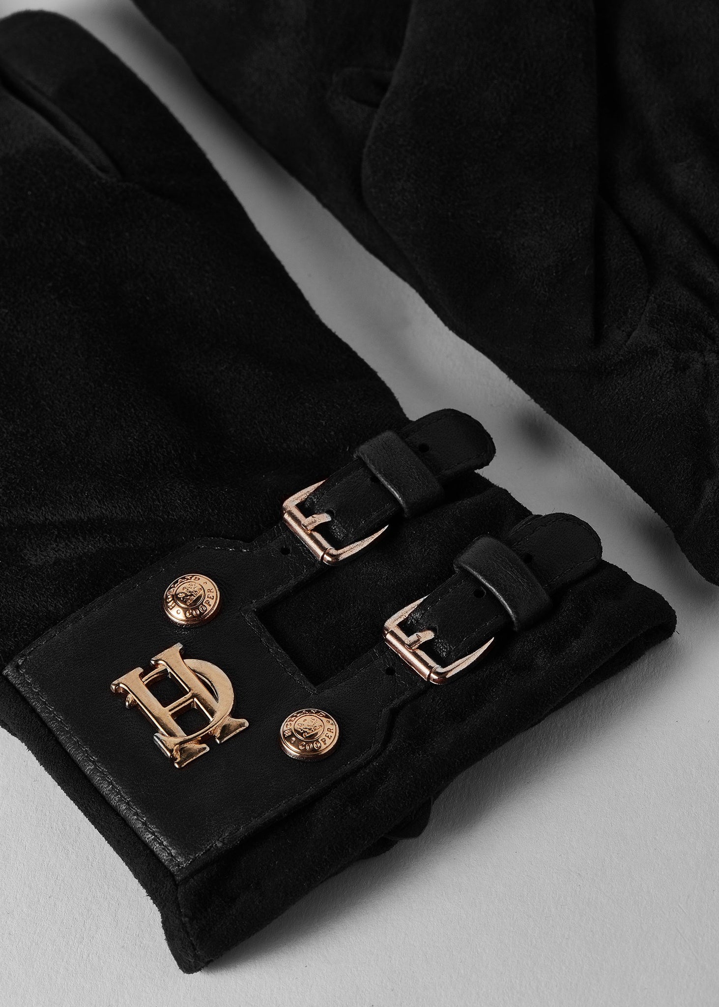 Monogram Suede Gloves (Black)