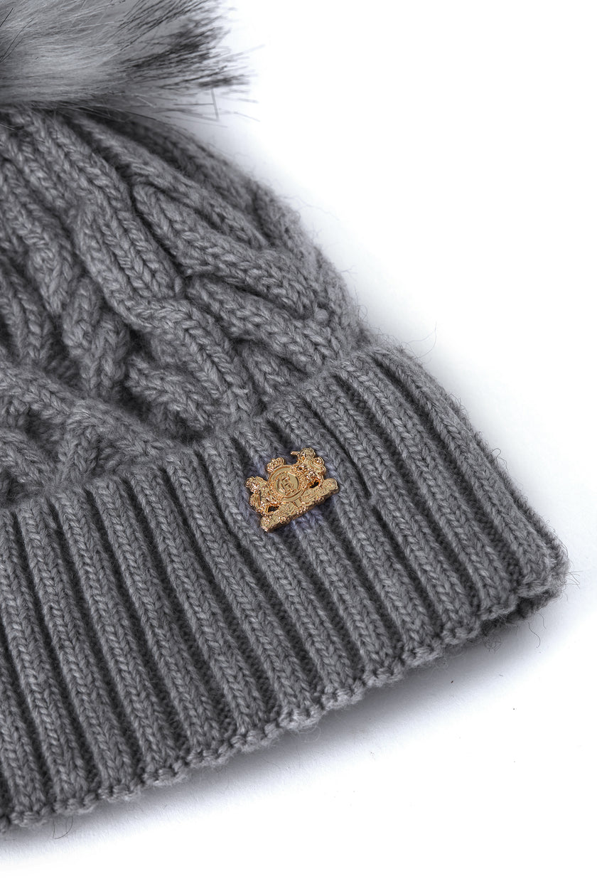 Windsor Bobble Hat (Soft Grey)