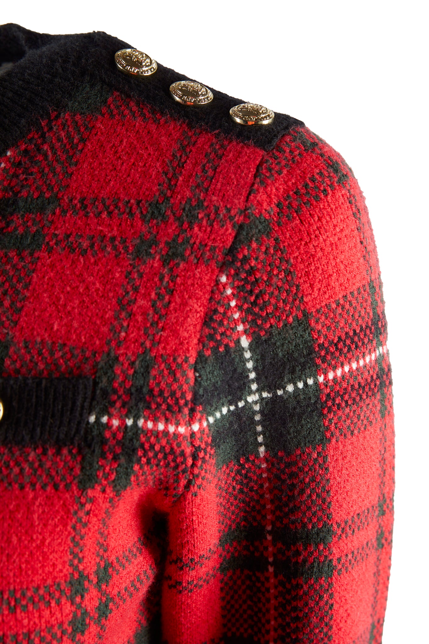 Hepburn Midi Dress (Red Tartan)