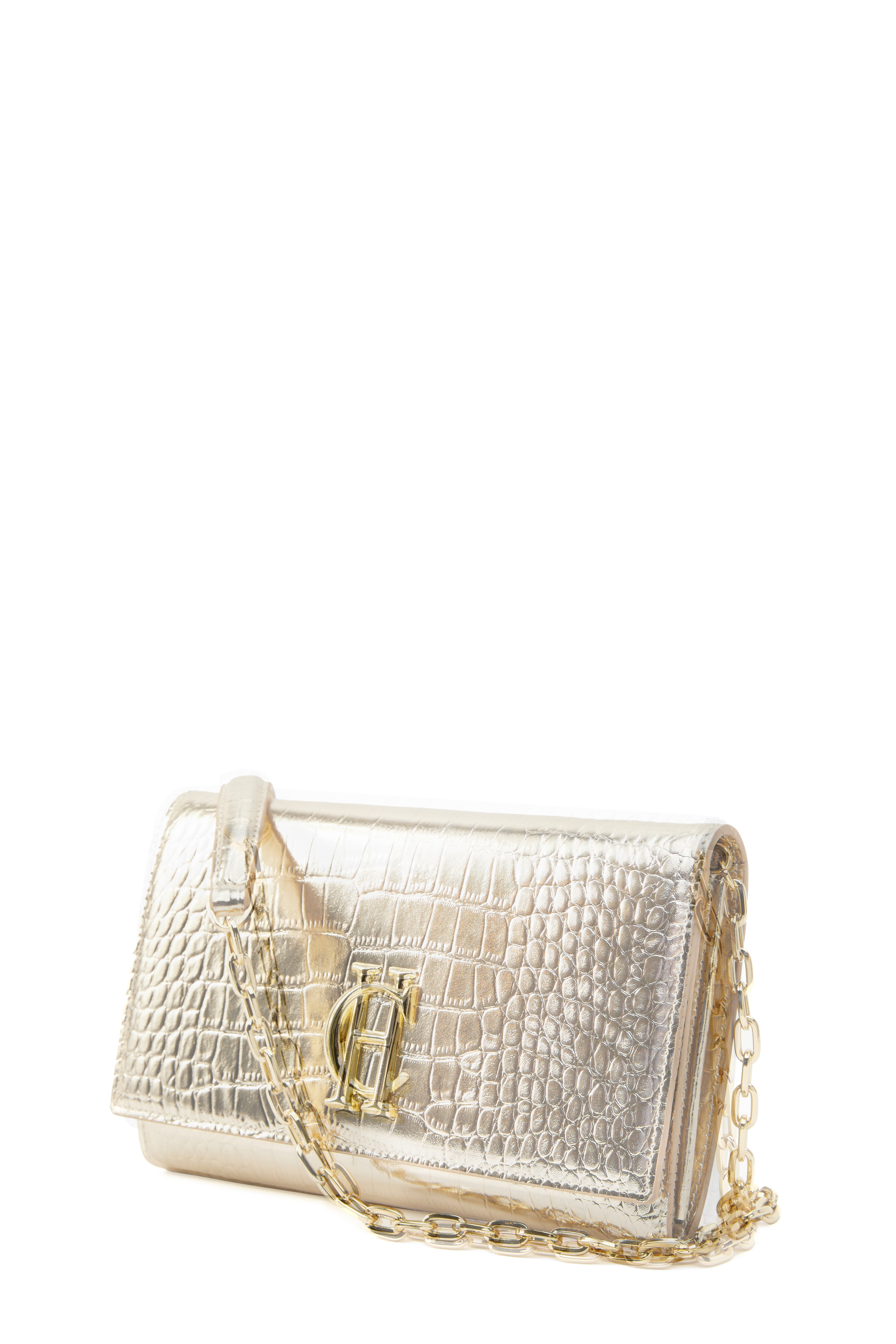 Highbury Clutch Bag (Gold Croc) – Holland Cooper