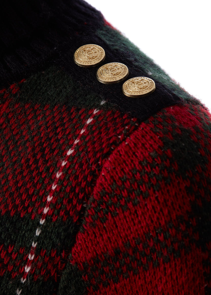 Heritage Knit Jumper (Red Tartan)