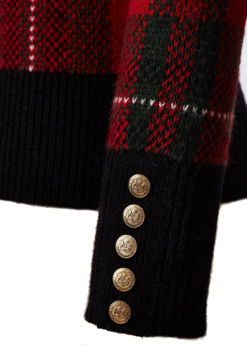 Heritage Knit Jumper (Red Tartan)