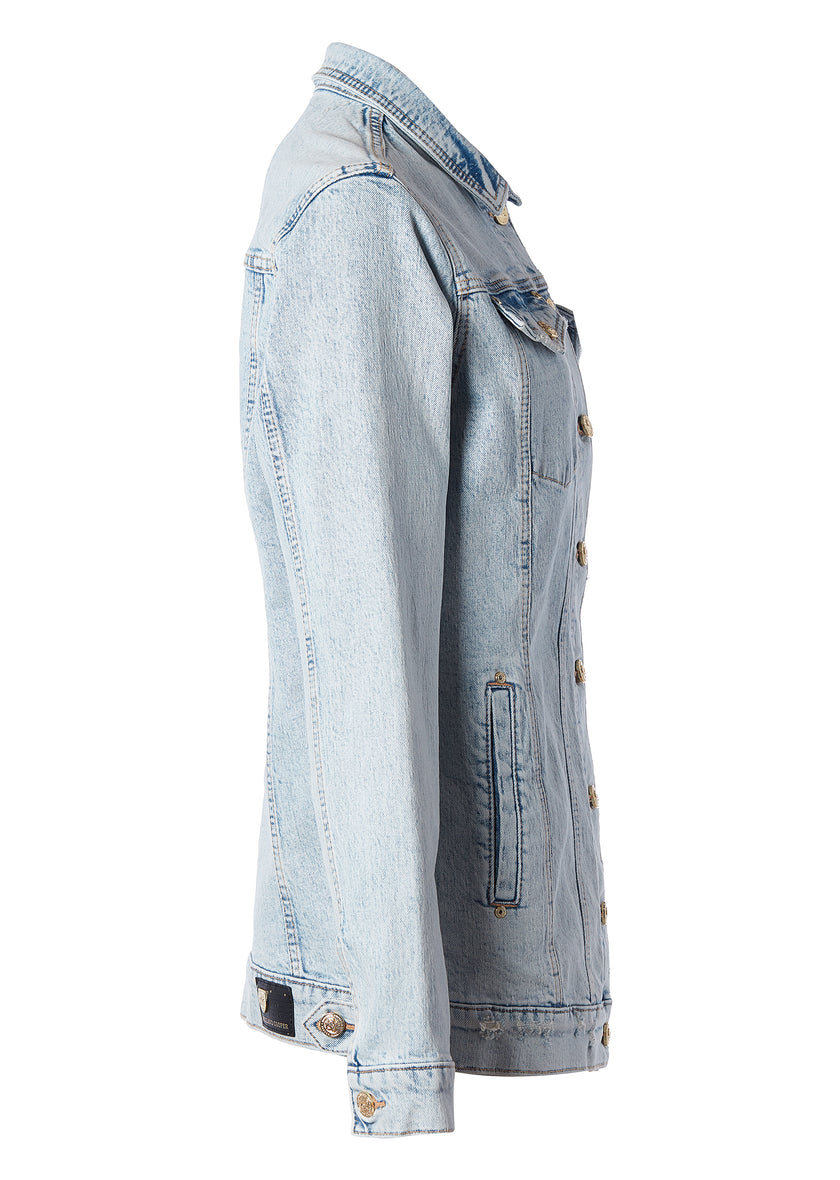 New look longline denim jacket hotsell