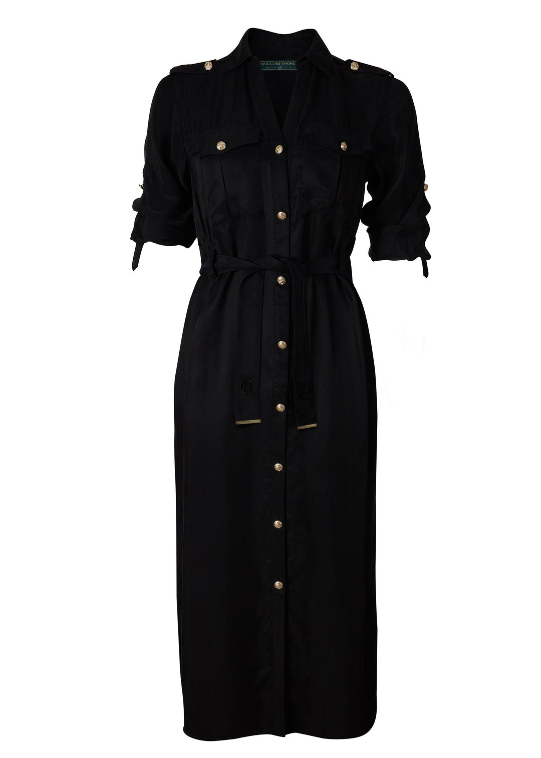 Military Midi Dress (Black) – Holland Cooper