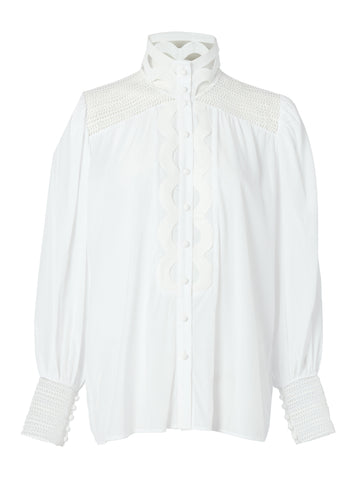 Featherton Lace Shirt (White) – Holland Cooper