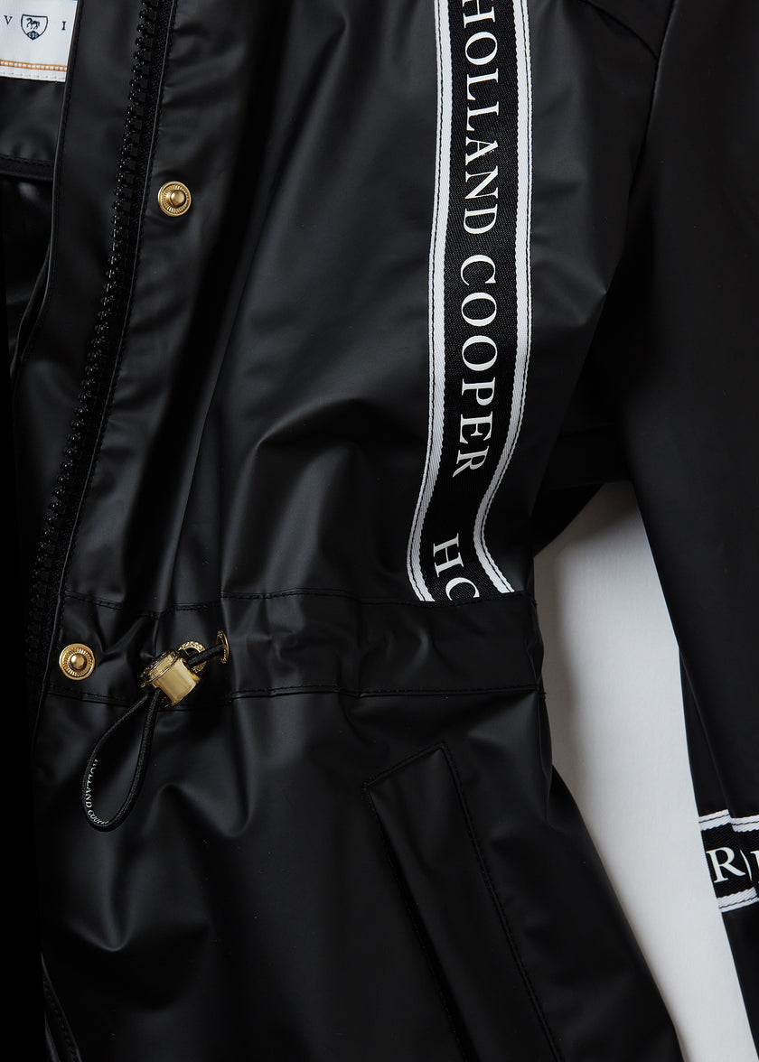 Longline Rain Coat (Matte Black)