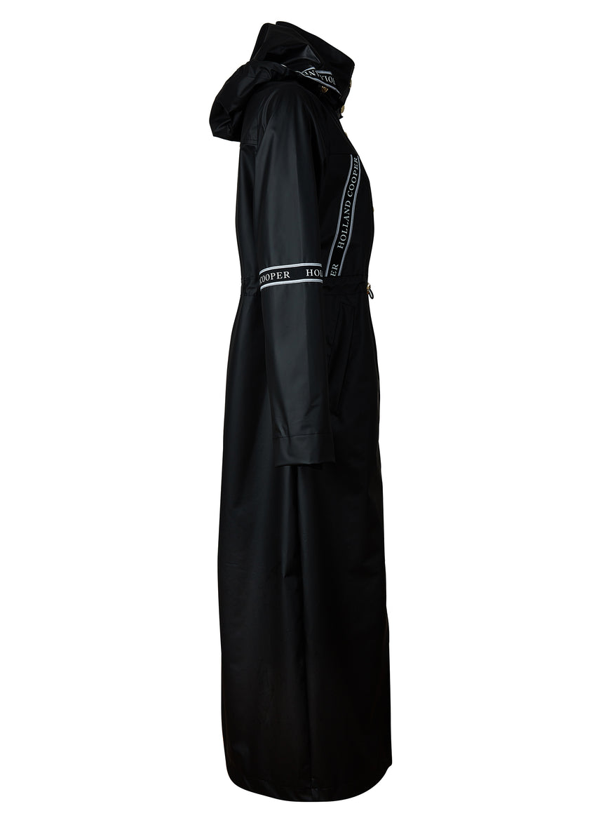 Longline Rain Coat (Matte Black)