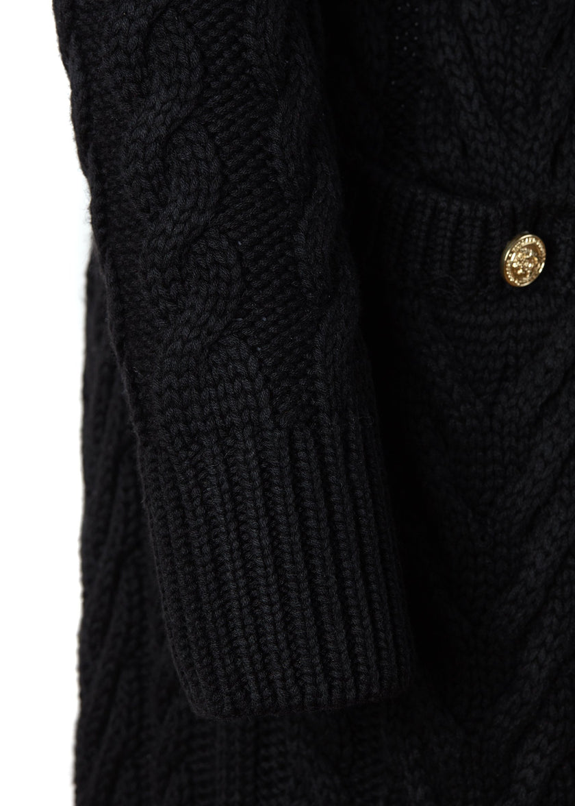 Windsor Cable Midi Cardigan (Black)