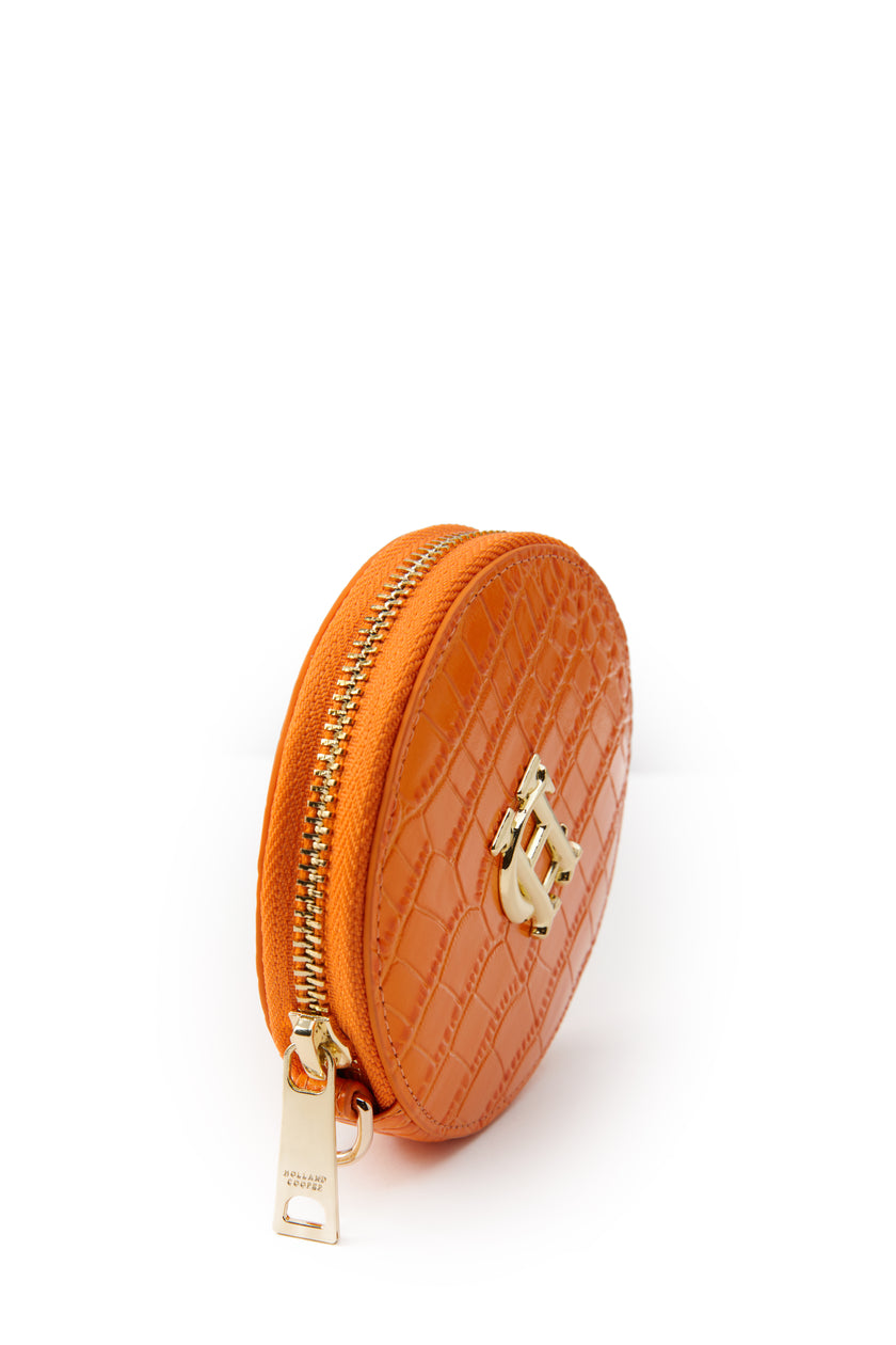 Chelsea Coin Purse (Orange Croc)