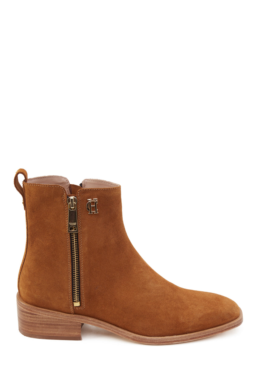 Zip Chelsea Boot (Tan Suede)